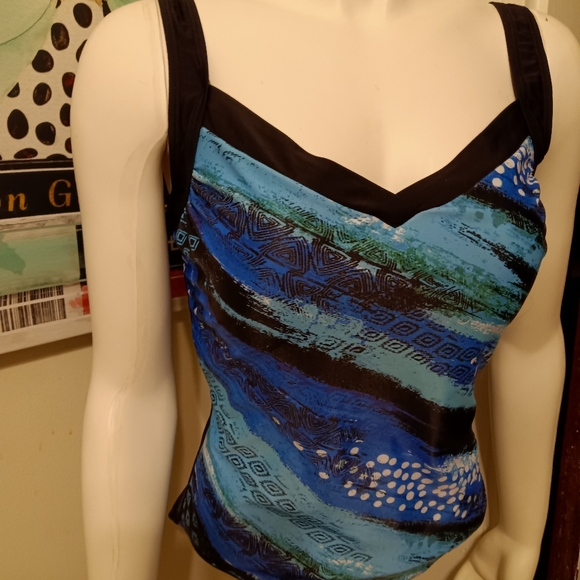 M/L One Piece Blue Swimsuit - Picture 2 of 4